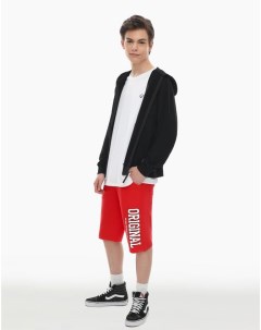 Красные спортивные шорты Comfort с надписью для мальчика Gloria jeans