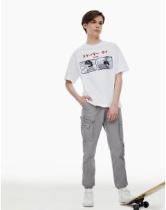 Серые брюки Jogger с карманами карго для мальчика Gloria jeans