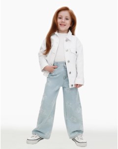 Джинсы Long leg с принтом для девочки Gloria jeans
