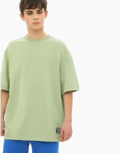 Оливковая базовая футболка для мальчика Gloria jeans