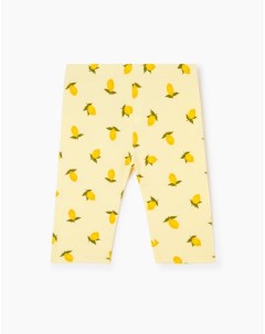 Cветло жёлтые легинсы с лимонами для девочки Gloria jeans