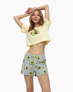 Пижама с принтом авокадо Gloria jeans