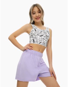 Фиолетовые спортивные шорты для девочки Gloria jeans