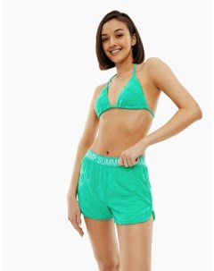 Зелёный плавательные шорты с принтом и надписью summer camp Gloria jeans