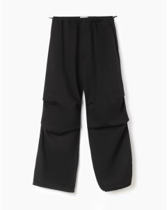 Чёрные брюки трансформеры Parachute с резинками Gloria jeans