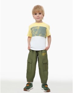 Хаки брюки Jogger с карманами карго для мальчика Gloria jeans