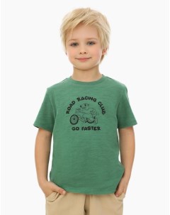 Зелёная футболка с принтом для мальчика Gloria jeans