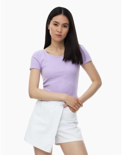 Фиолетовая базовая футболка Fitted женская Gloria jeans