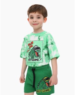 Зелёные шорты с принтом для мальчика Gloria jeans