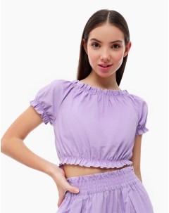 Фиолетовая укороченная блузка для девочки Gloria jeans