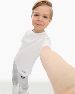 Светло бежевая базовая футболка standard из тонкого джерси для мальчика Gloria jeans