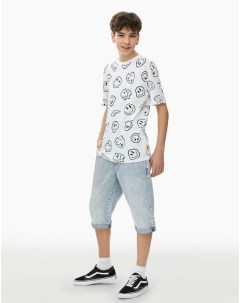 Джинсовые шорты Comfort с подворотами для мальчика Gloria jeans