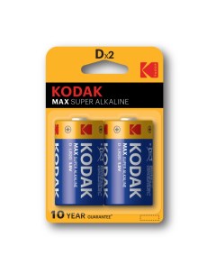 Батарейки MAX Super Alkaline LR20 2BL KD 2 Kodak