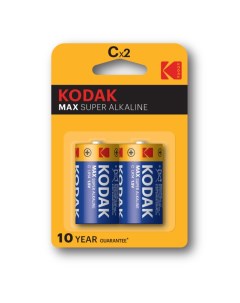Батарейки MAX Super Alkaline LR14 2BL KC 2 Kodak