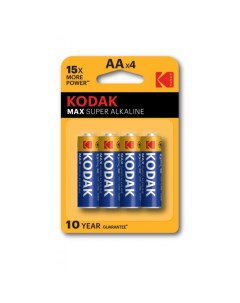 Батарейки MAX Super Alkaline LR6 4BL KAA 4 Kodak