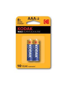 Батарейки MAX Super Alkaline LR03 2BL K3A 2 Kodak