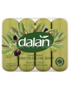 Мыло туалетное Традиционное натуральное Оливковое масло 4 шт 70 г Dalan