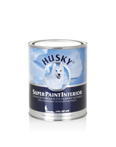 Краска интерьерная износостойкая Super Paint Interior для всех типов помещений 0 8 л база С белоснеж Husky