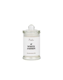 Свеча интерьерная в стакане с крышкой White Jasmine 6х6х11 см Вещицы