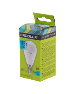 Лампа светодиодная E14 11 Вт 4500К 172 265 В шар Ergolux