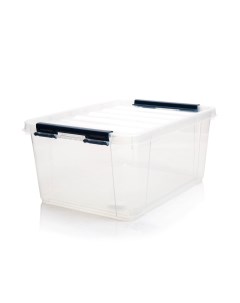 Ящик для хранения с крышкой Профи 41 х 29 5 х 31 25 л с фиксаторами пластик Полимербыт