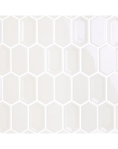 Керамическая мозаика Candylike Crayon White glos 27 8x30 4 см Caramelle mosaic