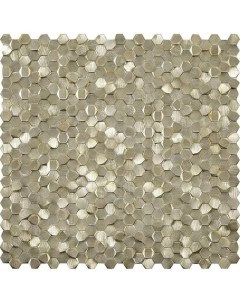 Стеклянная мозаика Alchimia Aluminium 3D Hexagon Gold 29 7x30 6 см Caramelle mosaic