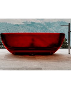 Ванна из полиэфирной смолы Kristall 170х75 AT9703Rubin Красная без гидромассажа Abber