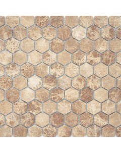 Мозаика Pietrine Hexagonal Emperador light MAT hex 28 5x30 5 см Caramelle mosaic