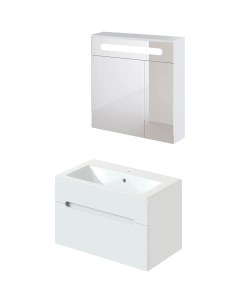 Комплект мебели для ванной Коломна 80 подвесной Белый Diwo