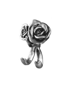 Крючок двойной Rose AM 0912 T серебро Art&max