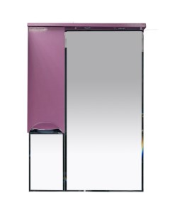 Зеркало шкаф Жасмин 65 L с подсветкой розовый Misty