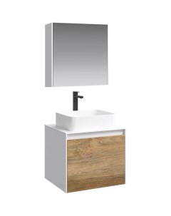 Мебель для ванной Mobi 60 подвесная белый дуб балтийский Aqwella