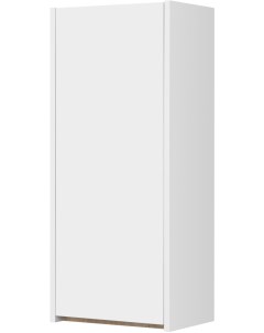 Шкаф одностворчатый 35x80 см белый глянец дуб эндгрейн L R Марти 1A270203MY010 Акватон