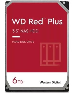 Жесткий диск 3 5 6 Tb 5400 rpm 256 Mb cache Red Plus SATA III 6 Gb s WD60EFPX Western digital