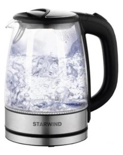 Чайник электрический SKG5210 2200 Вт серебристый чёрный 1 7 л металл стекло Starwind