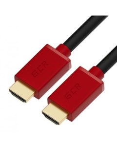 Кабель HDMI 3м GCR HM451 3 0m круглый черный красный Green connection