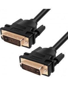 Кабель DVI 0 5м GCR DM2DMC 0 5m круглый черный Green connection