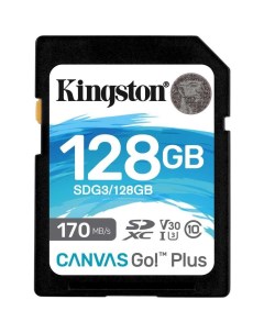 Карта памяти Canvas Go 128 ГБ SDG3 128GB Kingston