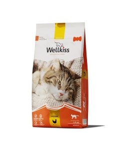 Adult Сухой корм для взрослых кошек с курицей 8 кг Wellkiss