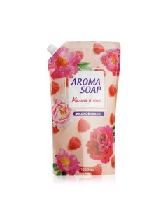 Жидкое мыло Малина и Пион 1000мл Aroma soap