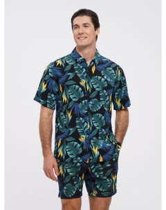 Гавайская рубашка с принтом листов монстеры Твое
