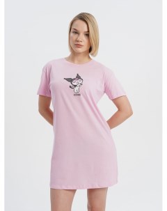 Хлопковая ночная сорочка с принтом Kuromi Hello Kitty Твое