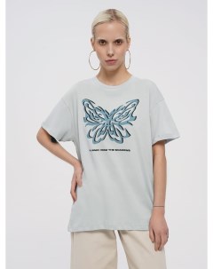 Свободная футболка с принтом бабочки Твое