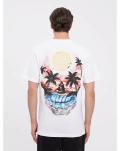 Хлопковая футболка с принтом пляж на спине Твое
