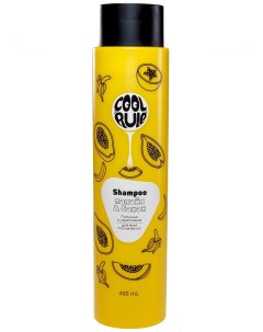 Шампунь для всех типов волос Питание и укрепление Папайя и банан 400 мл Hair Cool rule