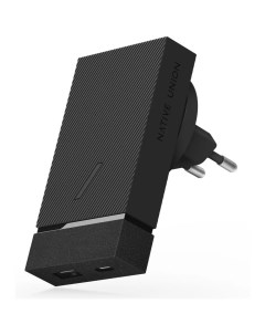 Сетевое зарядное устройство Smart charger 20W USB A Type C черное Native union