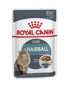 Влажный корм Консервы Паучи Роял Канин Хэйрбол Кэа для кошек Вывод волосяных комочков цена за упаков Royal canin