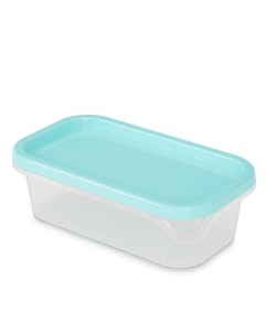 Контейнер пищевой пластик 1 л 21х17х7 см голубой для заморозки М8510 Альтернатива