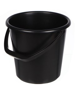 Ведро пластик 10 л черное хозяйственное особопрочное Илан-пласт